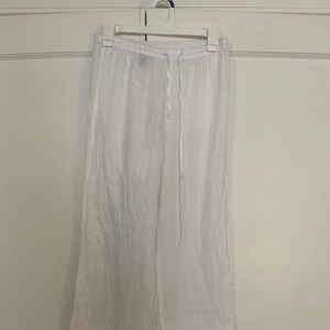 SOLD: Neiman Marcus White Linen Pants